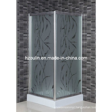 5mm Acid Glass Shower Room with Square Tray (EM-800)